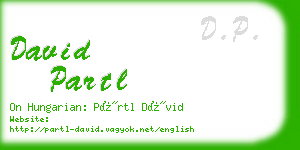 david partl business card